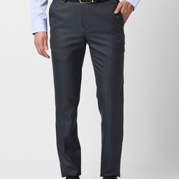 Raymond Men Checked Slim Fit Trousers-image-33