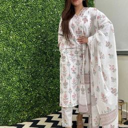 7Threads Women Ethnic Motifs Printed Regular Kurta with Trousers & With Dupatta-43