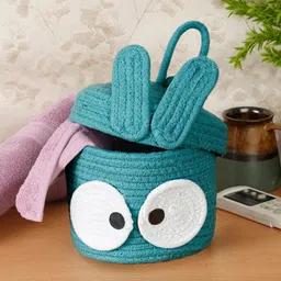 FABINALIV Blue Cartoon Design Multipurpose Foldable Organiser with Lid-39