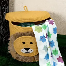 FABINALIV Yellow Cotton Fabric Multi-Utility Organisers-23