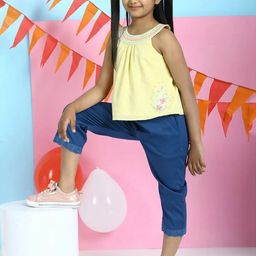 Biba Yellow Pure Cotton Regular Top-12