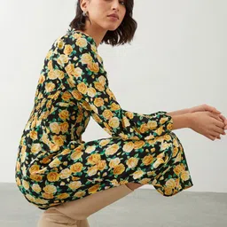 DOROTHY PERKINS Floral Print Bishop Sleeves Empire Midi Dress-image-37