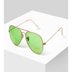 RESIST EYEWEAR Aviator Sunglasses with UV Protected Lens 13 Arc Gold Green Candy-51