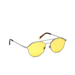WEB EYEWEAR Unisex Aviator Sunglasses with UV Protected Lens-WE0208 59 14J-Yellow-image-25
