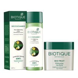 Biotique Set Of Toner & Lip Balm-24