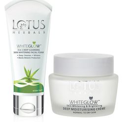 Lotus Herbals Set of Sustainable Whiteglow SPF 20 PA +++ Gel Creme &  3-in-1 Facial Foam-19