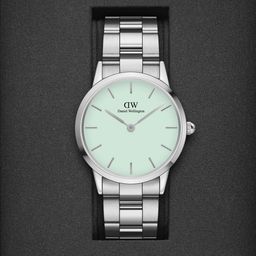 Daniel Wellington Unisex Iconic Link 36mm Green Dial Round Analogue Watch- DW00100539-19