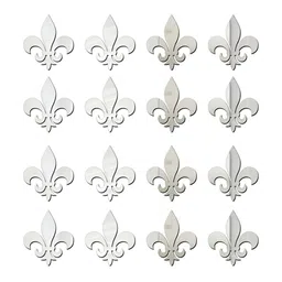 Wall1ders Silver Toned 16 Pcs Flure Mirror Wall Stickers-26