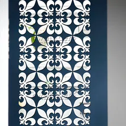 Wall1ders Silver Toned 32 Pieces Flure Mirror Wall Stickers-image-49