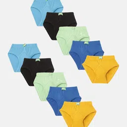 Lux Cozi Boys Pack Of 10 Assorted Odour Free Cotton Anti-Odour Basic Briefs-38