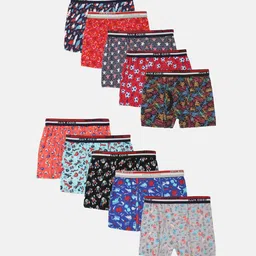Lux Cozi Boys Pack of 10 Assorted Printed Moisture-Wicking Trunks-image-20