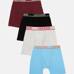 Lux Cozi Boys Pack of 4 Assorted Moisture-Wicking Trunks-picture-33