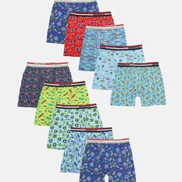 Lux Cozi Boys Pack of 10 Printed Trunks-image-63