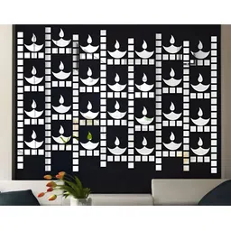 Wall1ders 230 Pieces Silver Acrylic Mirror Wall Stickers-image-24