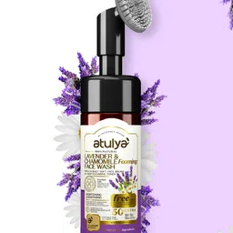 Atulya Lavender & Chamomile Foaming Face Wash With Built In Brush - 150ml-16