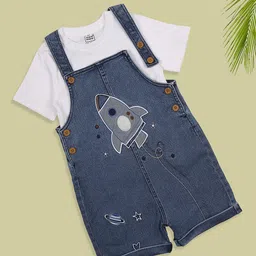 MeeMee Kids Printed Dungarees With T-Shirt-image-81