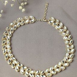 OOMPH Kundan Studded Necklace-image-27