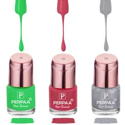 PERPAA Set of 3 Quick-Drying Long-Lasting Gel Based Nail Polishes - 6 ml Each-33