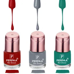 PERPAA Set of 3 Quick-Drying Long-Lasting Gel Based Nail Polishes - 6 ml Each-47