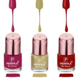PERPAA Set of 3 Quick-Drying Long-Lasting Gel Based Nail Polishes - 6 ml Each-39