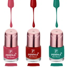 PERPAA Set of 3 Quick-Drying Long-Lasting Gel Based Nail Polishes - 6 ml Each-44