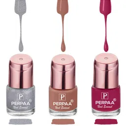 PERPAA Set of 3 Quick-Drying Long-Lasting Gel Based Nail Polishes - 6 ml Each-38