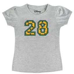 Disney by Wear Your Mind Girls Grey Printed Puff Sleeves Pure Cotton T-shirt-picture-48