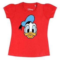 Disney by Wear Your Mind Girls Red Printed V-Neck T-shirt-image-87
