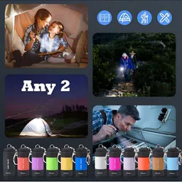 Flenzy Set Of 2 USB Rechargeable Waterproof Small Flashlights-20