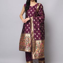 VredeVogel Woven Design Kurta with Trousers & Dupatta-picture-41