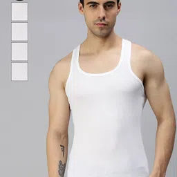 Lux Cozi Men Pack of 5 Round-Neck Sleeveless Mexx Innerwear Vests-image-63