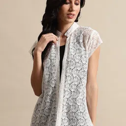 UnaOne Women Embroidered Shrug-48