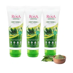 ROSA Set Of 3 Neem Turmeric Face Wash With Vitamin -E  Deep Cleansing- 120ml Each-6