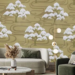 Dakshya Industries Green & White Botanical Printed Waterproof Self-Adhesive Wallpaper-image-99