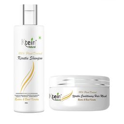 Ktein 100% Plant Derived Keratin Shampoo & Conditioning Hair Mask-200ml Each-35