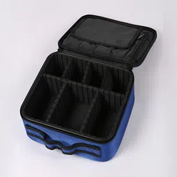 HOUSE OF QUIRK Blue & Black Regular Makeup Organiser-9