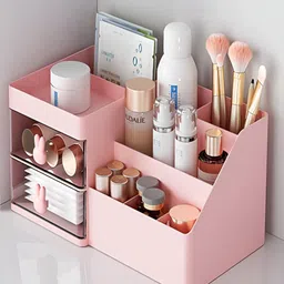 HOUSE OF QUIRK Pink Regular Makeup Organiser-35