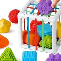 ADKD Kids 6 Pieces BPA Free Shape Sorter Montessori Baby Toys-23