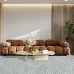 Silver Geometric Wool 8 ft x 10 ft Hand Tufted Carpet-image-80