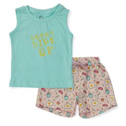 GJ baby Boys Printed Pure Cotton T-shirt with Shorts-image-68