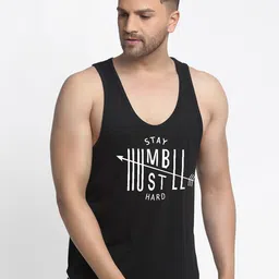 Friskers Men Black & White Printed Cotton Innerwear Vests-picture-10