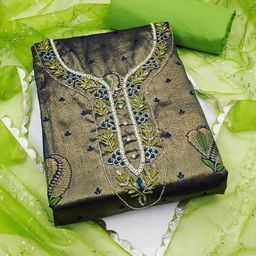 KALINI Ethnic Motifs Woven Design Unstitched Dress Material-image-39
