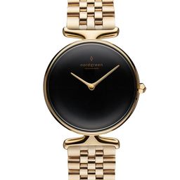Nordgreen Women Black Mother of Pearl Dial & Gold Toned Strap Analogue Watch-image-84