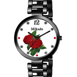 Mikado Women Multicoloured Printed Dial Black Bracelet Style Straps Analogue Watch SK 1117-image-84