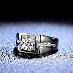 KARISHMA KREATIONS Men Silver-Plated AD-Stone Studded Stainless Steel Finger Ring-image-51