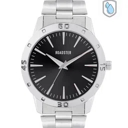 The Roadster Lifestyle Co Men Black Dial & Silver Toned Stainless Steel Straps Analogue Watch RD-AW21-9C-image-9