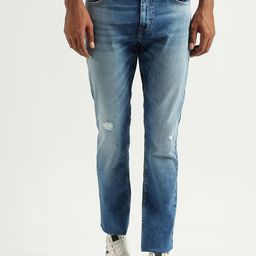 United Colors of Benetton Men Straight Fit Mildly Distressed Heavy Fade Cotton Jeans-image-73