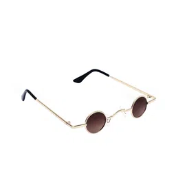 Floyd Unisex Brown Lens & Gold-Toned Round Sunglasses with UV Protected Lens-71_GOLD_BROWN-58