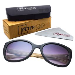 Peter Jones Eyewear Unisex Brown Lens & Brown Butterfly Sunglasses with UV Protected Lens-image-73