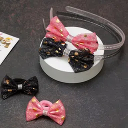 Yellow Bee Girls Set of 4 Hair Accessory Set-17